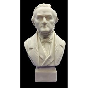 Richard Wagner Parian Bust R & L Composer Antique Signed